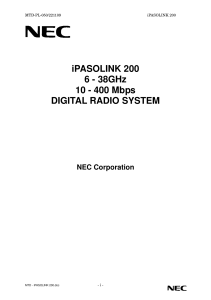 iPASOLINK 200 6 38GHz 10 400 Mbps DIGITA