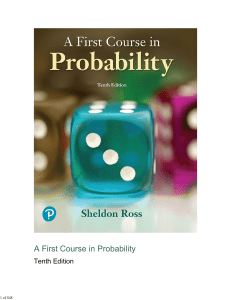  first course in probability 10th ed
