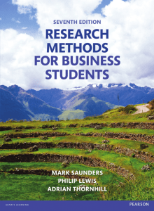 Research methods for business students 