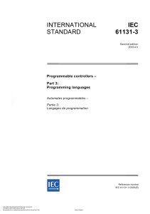 International Standard IEC 61131-3