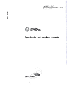 AS 1379-2007 Specification and supply of concrete
