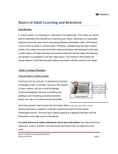 Adult learning retention