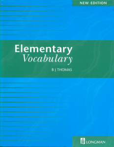 B.J. Thomas - ELEMENTARY Vocabulary