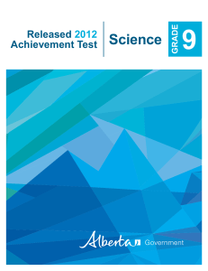 2012 Science 9 PAT Released