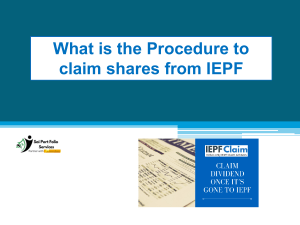 What is the Procedure to claim shares from IEPF