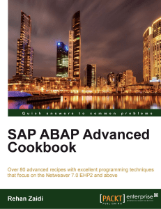 SAP ABAP Advanced Cookbook Dec 2012