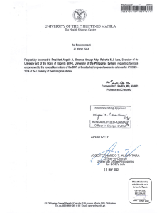 UP Manila Approved Academic Calendar AY2023-2024