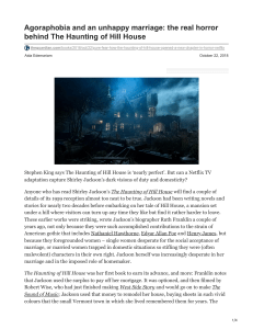 Agoraphobia and an unhappy marriage the real horror behind The Haunting of Hill House