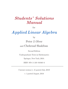 applied linear algebra soln