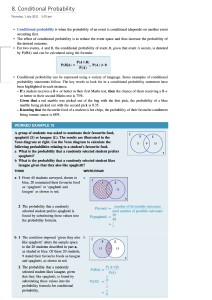 Conditional Probability (Notes)