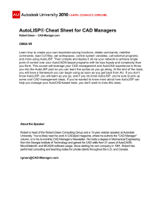 CM34-1R - AutoLISP Cheat Sheet for CAD Managers
