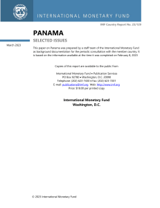 Panama Selected Issues