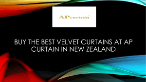 Buy The Best Velvet Curtains At AP Curtain In New Zealand