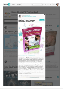 Pregnancy Miracle Lisa Olson PDF System Ebook Download
