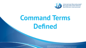IB command-terms, definition