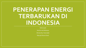 PENERAPAN ENERGI TERBARUKAN DI INDONESIA KELOMPOK 7