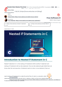 Top 4 Examples of Nested if Statement in C