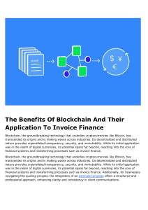 The Benefits Of Blockchain And Their Application