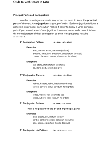 Guide to Verb Tenses in Latin 