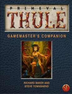 Primeval Thule Gamemaster's Companion