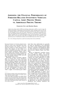 American J Agri Economics - 2001 - Sun - Assessing the Financial Performance of Forestry‐Related Investment Vehicles 