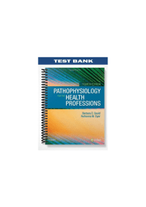 Test Bank for Pathophysiology for the Health Professions 4th Edition by Gould sample chapter