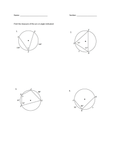 Quiz in Inscribed Angles