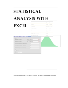 Statistical Analysis with Excel Gupta