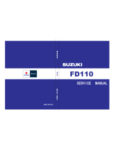 Suzuki FD110 Service Manual