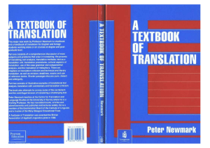Peter Newmark Textbook Of Translation