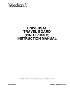 Universal Travel Board Instruction Manual (P/N TE-100TB)