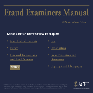 2020 International Fraud Examiners Manual