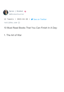 10 must read books  thread by wmindsethustler   apr 30, 23 from rattibha