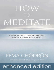How to Meditate Pema Chodron