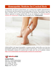 Homeopathic Medicine for Cracked Heels