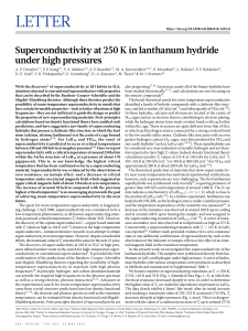 Superconductivity at 250K in lanthanum hydrid under high pressures