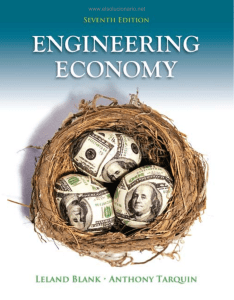 Engineering Economy Textbook, 7th Edition