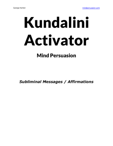 Kundalini Chakra Affirmations by George Hutton