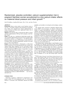 calcium supplementation trial in women