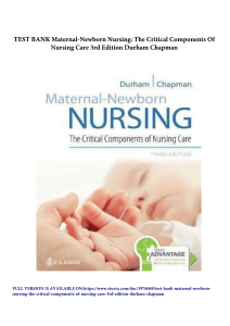 TEST BANK Maternal-Newborn Nursing The Critical Components Of Nursing Care 3rd Edition Durham Chapman