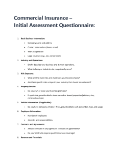 Commercial Insurance – Assessment Qs