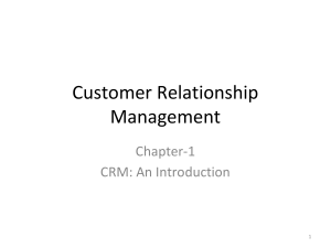 CRM Chapter 1