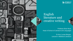 English literature and creative writing