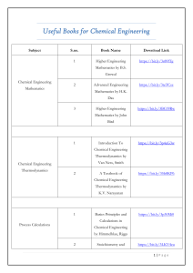 Useful Books for Chemical Engineering (Link)