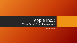 Apple Inc. Innovation Case Study Notes