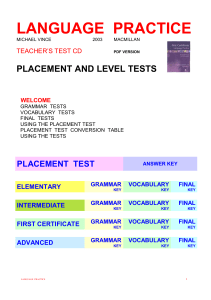 Language Practice Placement & Level Tests