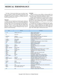 Medical terminology