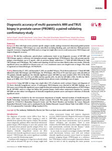 Diagnostic accuracy of multi-parametric MRI and TRUS biopsy in prostate cancer (PROMIS)