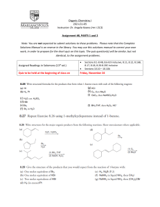 addition reactions of alkenes and alkynes