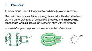 Phenol Notes A level organic chem